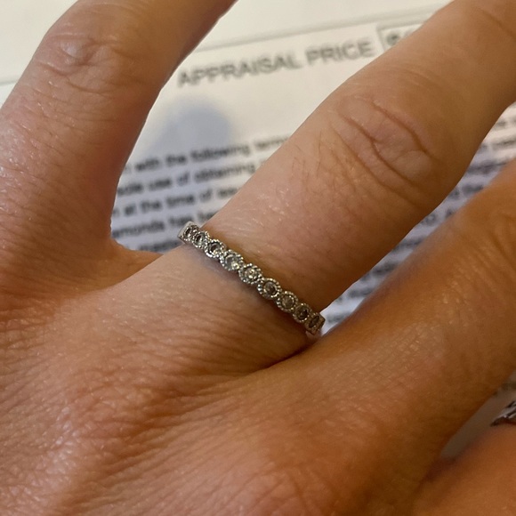 Sophia Fiori WHITE GOLD Diamond Stackable Band - Picture 3 of 6